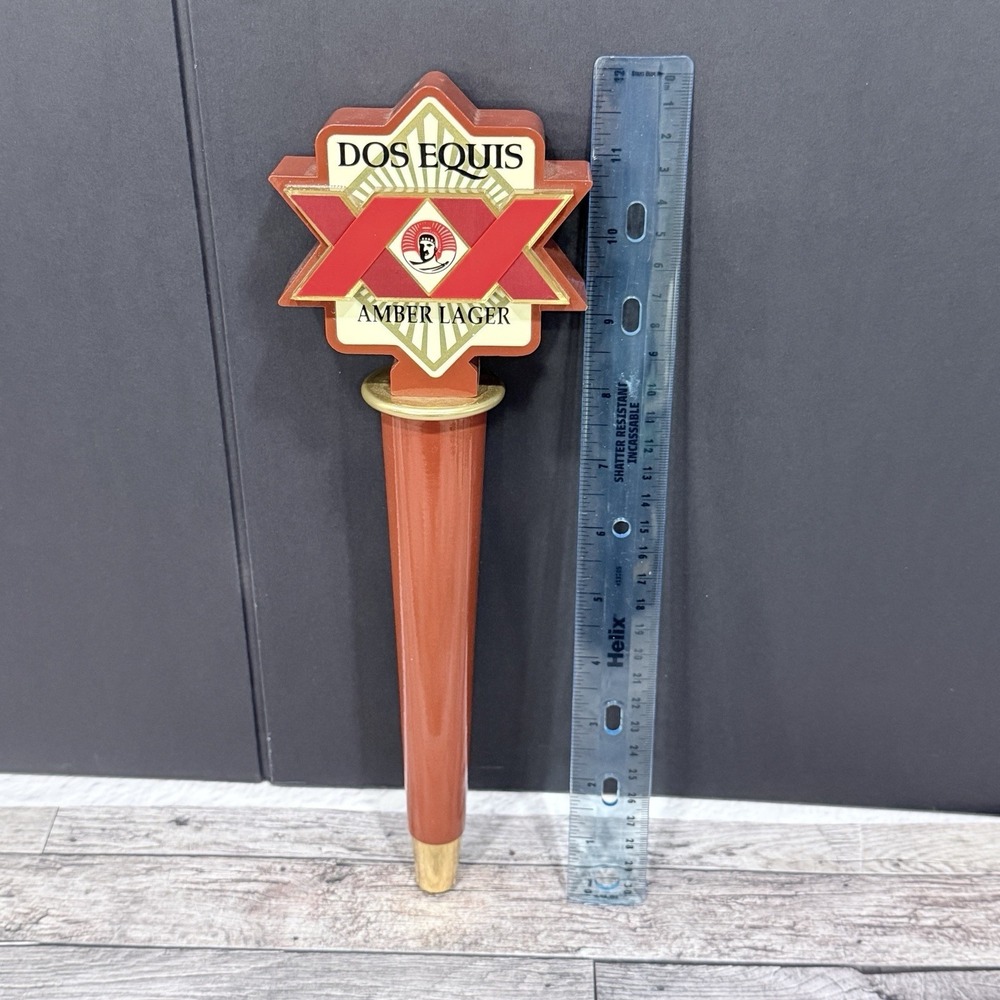 Dos Equis XX‎ Amber Lager Beer Tap Handle Bar Pub Man Cave Draft Tap Knob - Picture 8 of 9